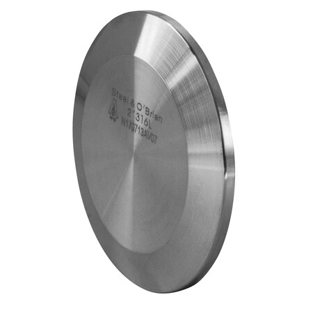 Steel & Obrien 2-1/2" Tri-Clamp End Solid Endcap - 1/4" Long 316SS 16AMP-2.5-316